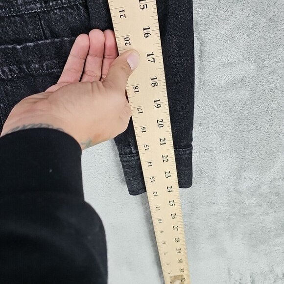 Armani Exchange Denim Jacket Womens Size S Dark Gray Stretch Collared Snap - Picture 6 of 8